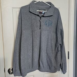 Gray Quarter-Zip Monogramed (BTE) Pullover